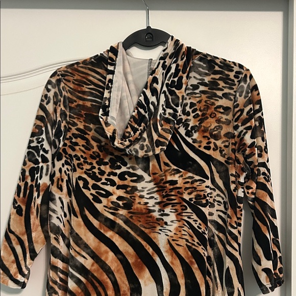 Tiger/Leopard Velvet Dress - Picture 7 of 8
